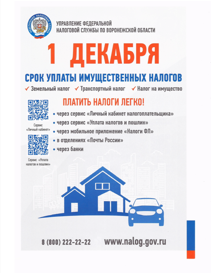 О необходимости своевременной уплаты налогов.